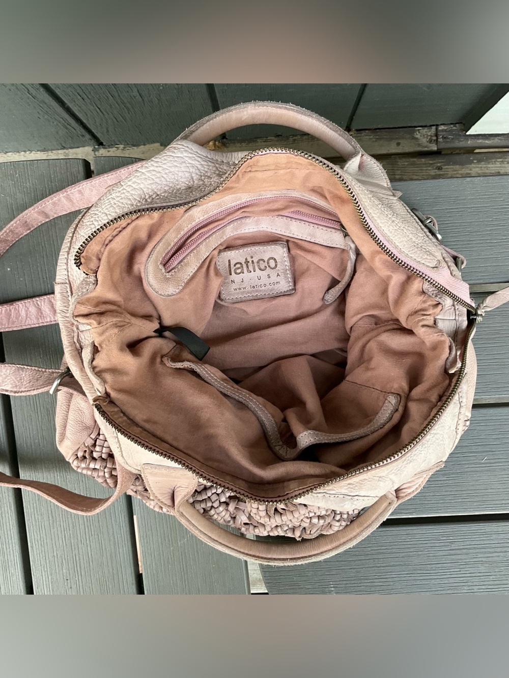 LATICO LEATHER Hand-Woven Kate Handbag W/ Crossbody Strap - Picture 5 of 14